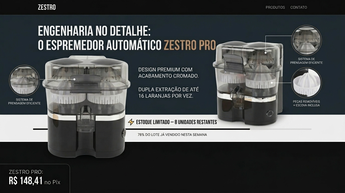 Zestro Pro em detalhes